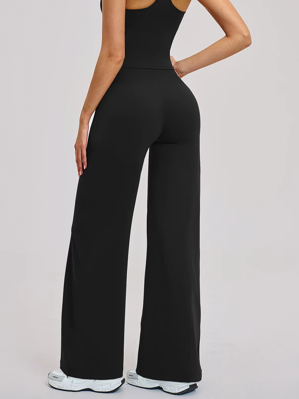 Pantalon évasé ajusté