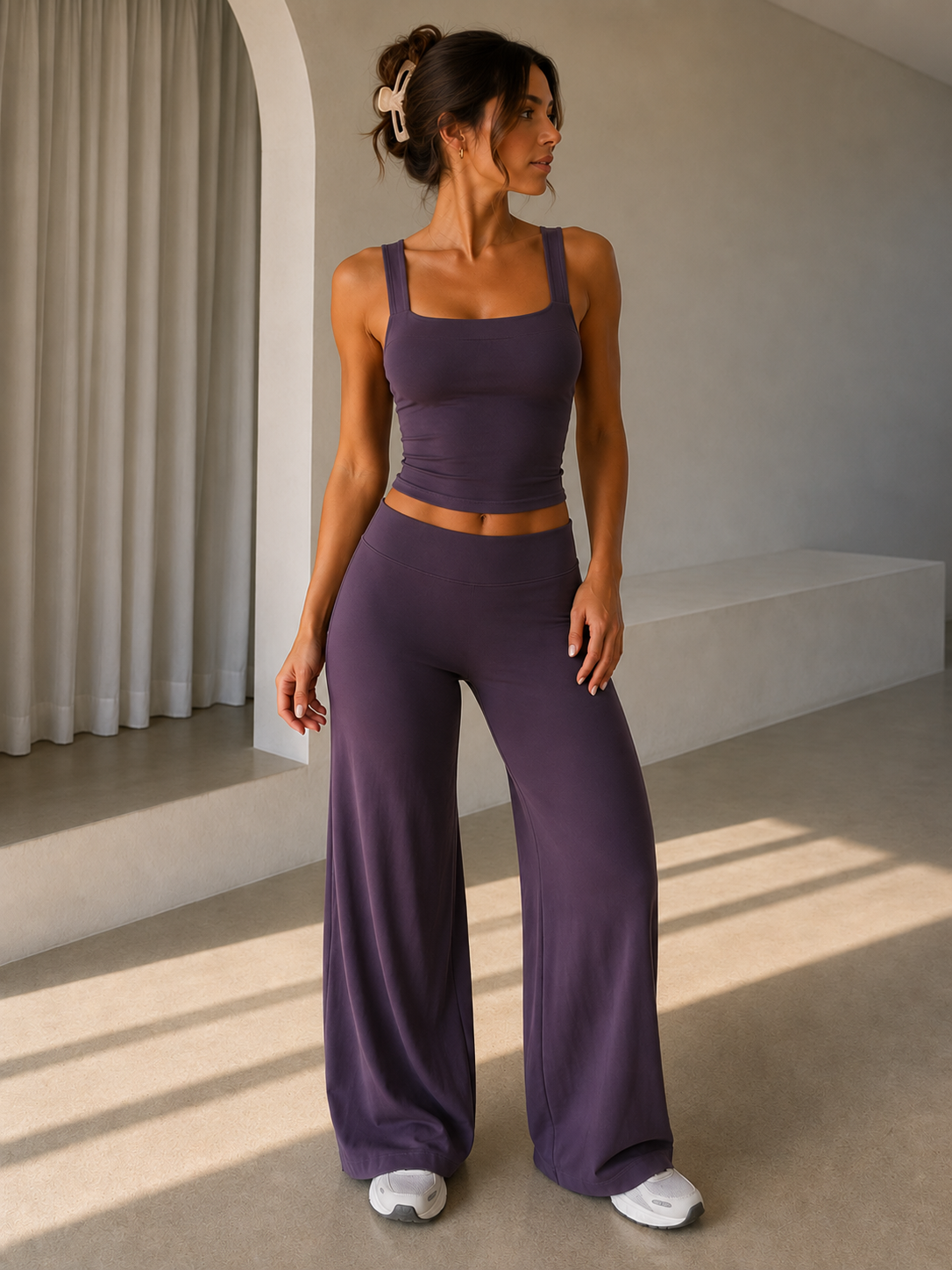 Pantalon Bas Évasé Ajusté
